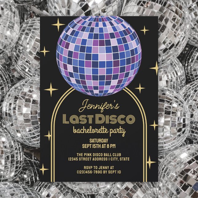 Retro Last Disco Space Rodeo Bachelorette Party Inbjudningar (Skapare uppladdad)