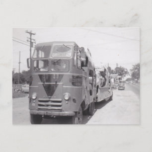 Retro Lastbil Commercial Semi car-Huler Detroit PC Helg Vykort