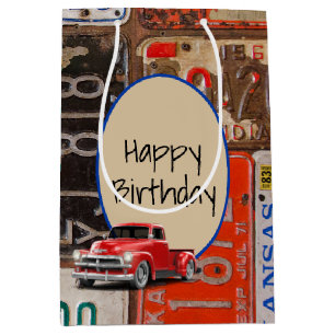 Retro Lastbil och Gamla License Tallrikar