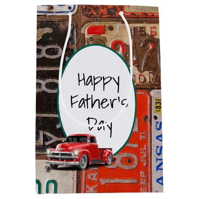 Retro Lastbil och Gamla License Tallrikar (Framsidan)