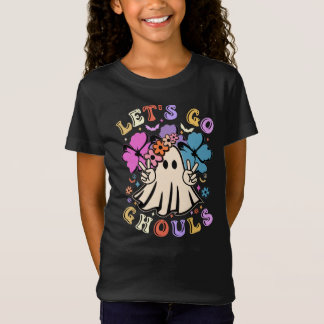 Retro Låt oss Go Ghouls | Cute Halloween Ghost T Shirt