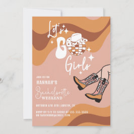 Retro Låt oss Go Girls Bachelorette Inbjudningar