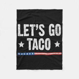 Retro Låt oss Go Taco Funny Att alltid säga Chicke Fleecefilt