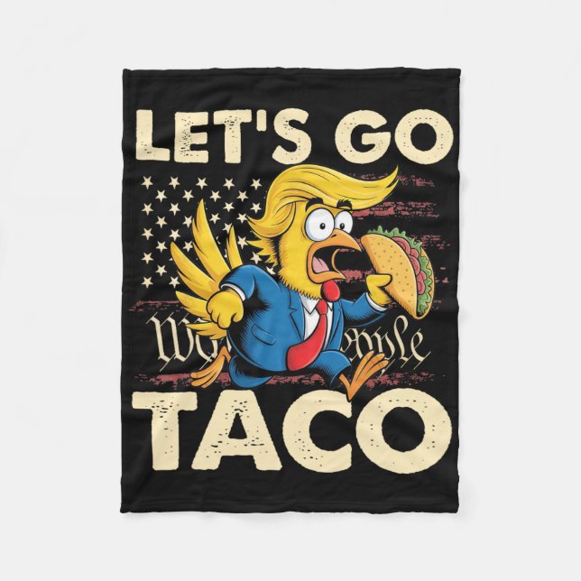 Retro Låt oss Go Taco Funny Låt oss Gå Taco För ma Fleecefilt (Framsidan)