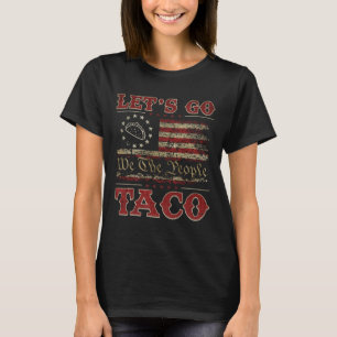 Retro Låt oss Go Taco Shirt Funny Låt oss Sök efte T