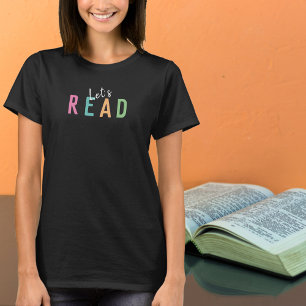 Retro Låt oss Läs anpassningsbar T-Shirt