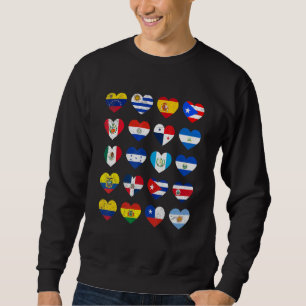 Retro Latinamerikanska kulturarvets månad Latin Al Lång Ärmad Tröja