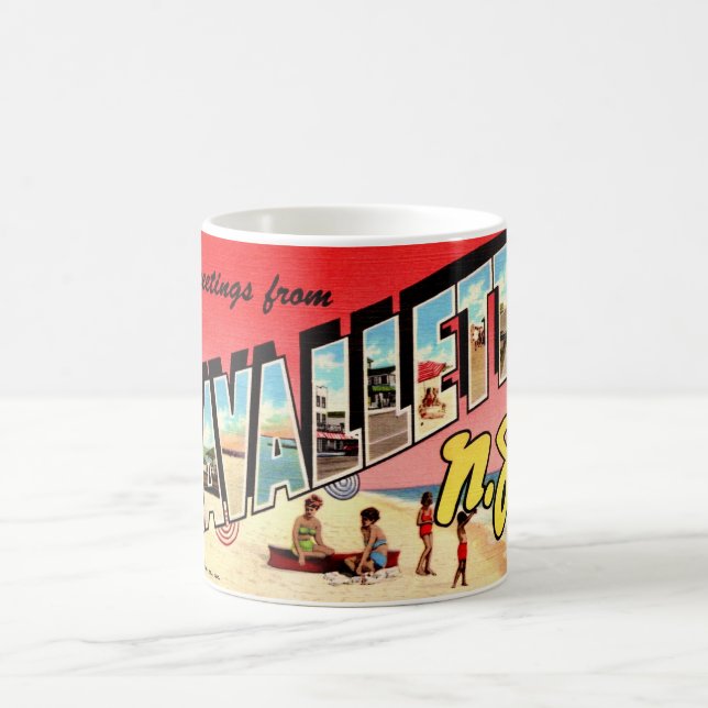 Retro Lavallette NJ Kaffemugg (Center)