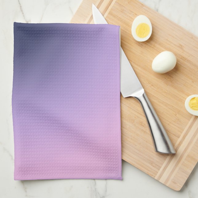 Retro Lavender Lila-övertoning Kökshandduk (Vikt i Fjärdedel)