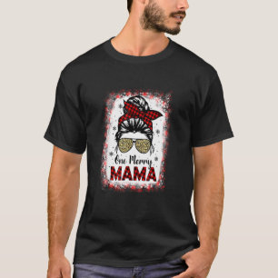 Retro leached One Merry Mamma Leopard Buffalo Plai T Shirt