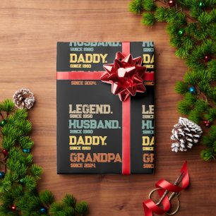 Retro Legend Make Pappa Grandpa Anpassningsbar Presentpapper