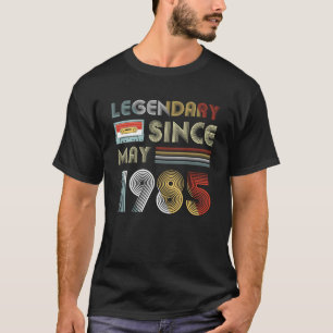 Retro legendariskt efter den 34th födelsedagen för t shirt