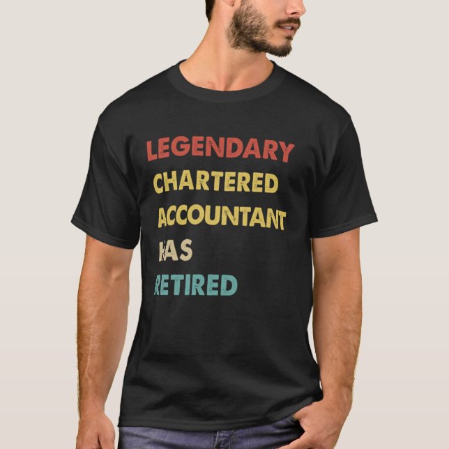 Retro Legendary Chartered Accountant har dragit si T Shirt (Framsida)