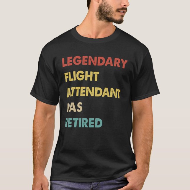 Retro Legendary Flight Attendant har återvänt T Shirt (Framsida)