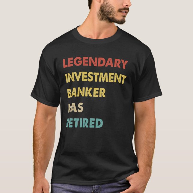 Retro Legendary Investment Banker har dragit sig u T Shirt (Framsida)