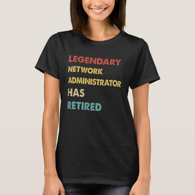 Retro Legendary Network Administrator har återgått T Shirt (Framsida)
