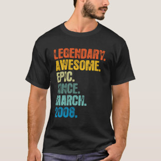 Retro Legendary sedan mars 2008 T Shirt 12 år