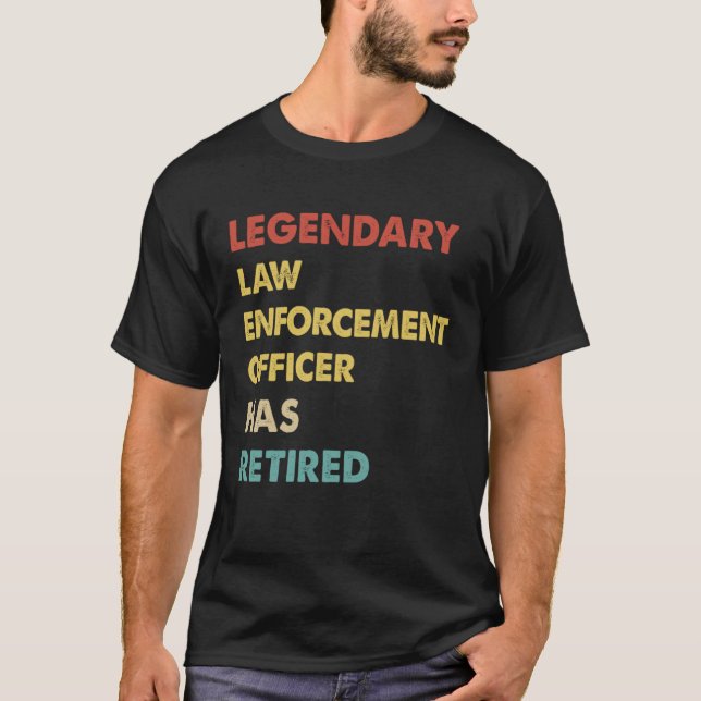 Retro Legendary Tillsatta lagar Officer har Redäck T Shirt (Framsida)