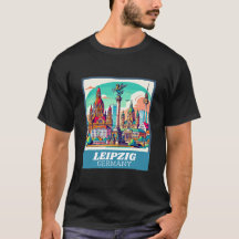 Retro Leipzig Skyline 