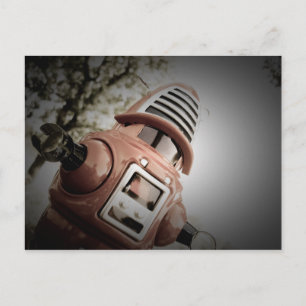 Retro Leksak Robby Robot 02-vykort Vykort