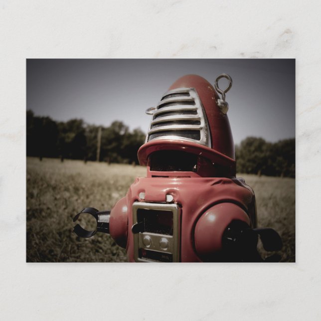 Retro Leksak Robby Robot 06 vykort (Framsida)