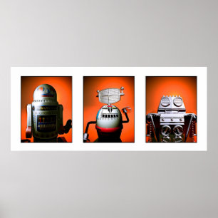 Retro Leksak Robot Lineup 01 Poster