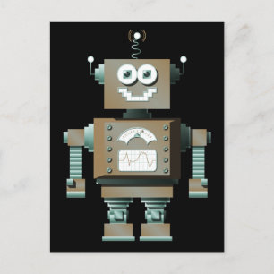 Retro Leksak Robot Postcard (dk) Vykort