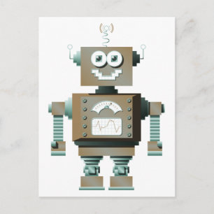 Retro Leksak Robot Postcard (LT) Vykort