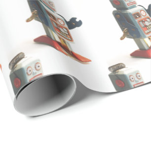 Retro Leksak Robot Presentpapper