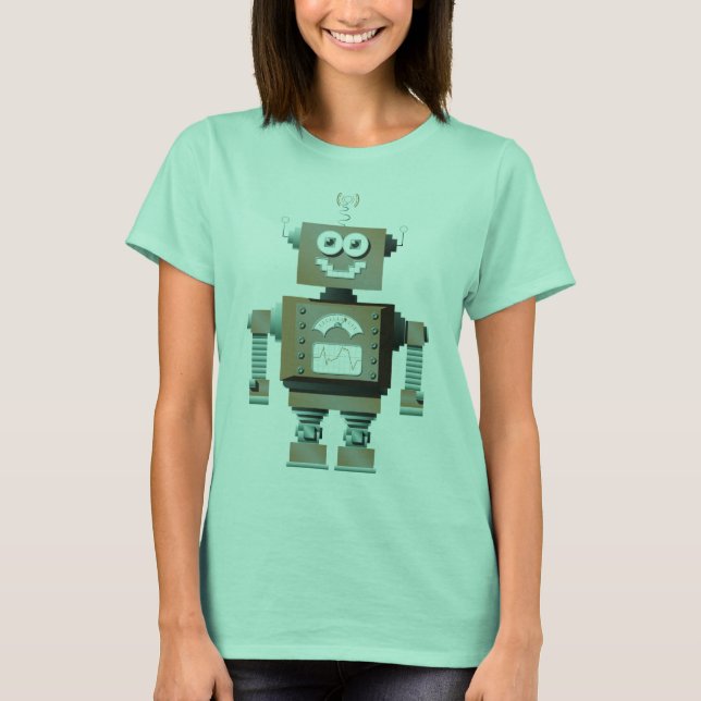 Retro Leksak Robot Shirt Tröja (Framsida)