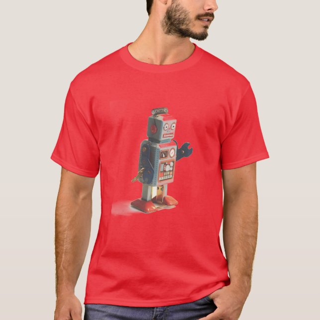 Retro Leksak Robot T Shirt (Framsida)