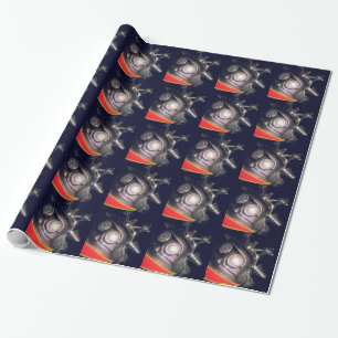 Retro leksakrobot presentpapper