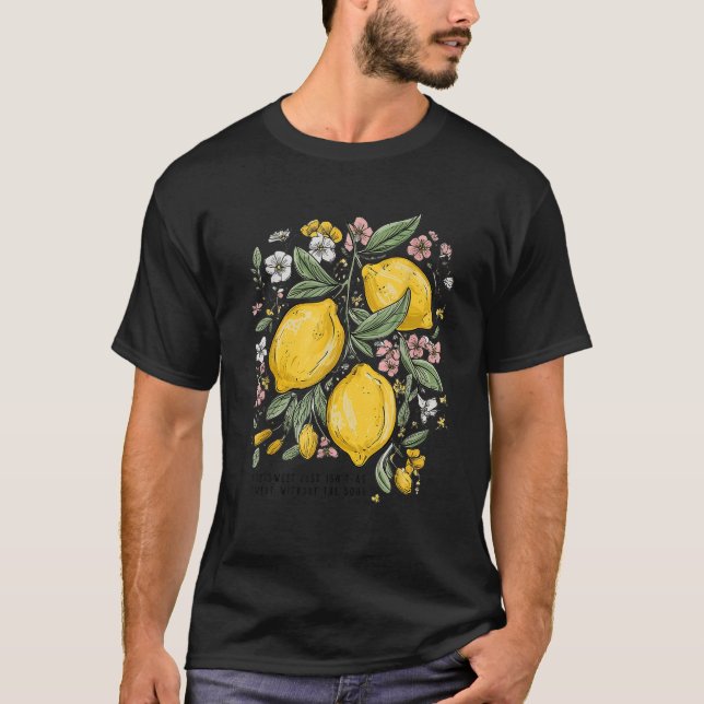 Retro Lemon te Lemon Fruits Design Citrus Lime Le T Shirt (Framsida)