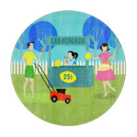 Retro Lemonade ställ, rund skärningspunkt