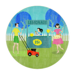 Retro Lemonade ställ, rund skärningspunkt