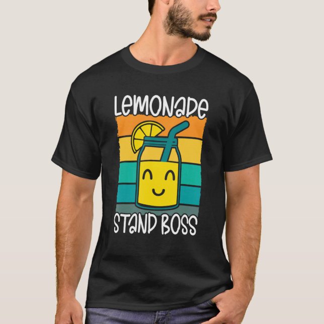 Retro Lemonade stand Chef Ice Lemon Juice Lemons M T Shirt (Framsida)