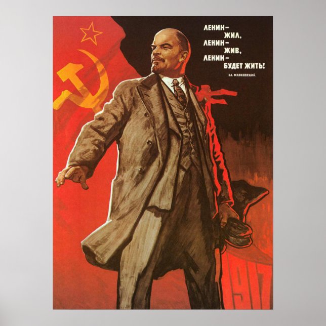 Retro Lenin Poster från den ryska Revolutionen (Framsidan)