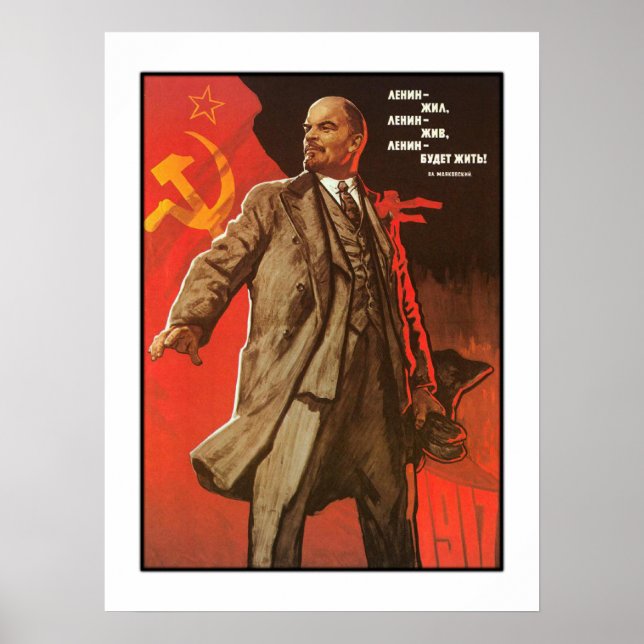 Retro Lenin Poster från den ryska Revolutionen (Framsidan)