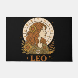 Retro Leo Zodiac Boho Floral Astrology
