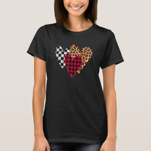 Retro Leopard Buffalo Black and White Play 3 Hear T Shirt