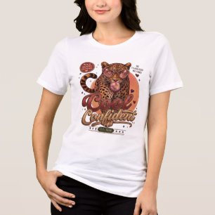 Retro Leopard Cool Själsäker Streetwear T Shirt