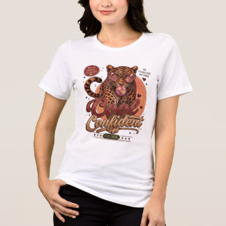 Retro Leopard Cool Själsäker Streetwear T Shirt