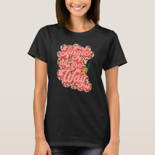 Retro Leopard Jingle hela vägen God jul H T Shirt
