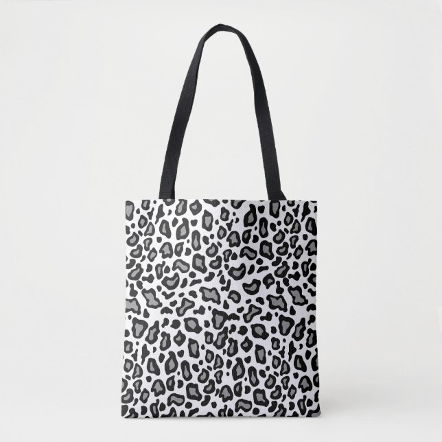 Retro Leopard Print Tote Bag Tygkasse (Framsida)