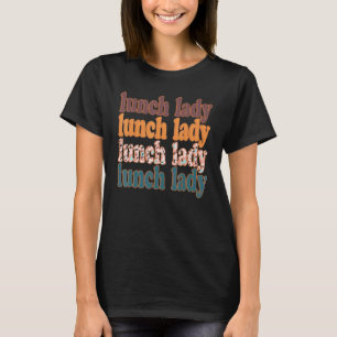 Retro Leopard som lär Lunch Lady T Shirt