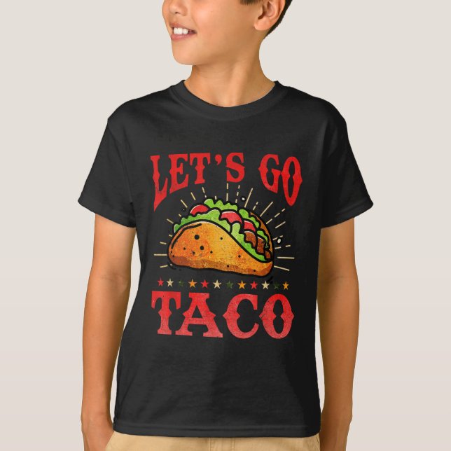 Retro Lets Go Taco Tröja Rolig Lets Go Taco För Mi (Framsida)