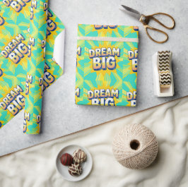Retro lettering dream big text presentpapper