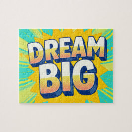Retro lettering dream big text pussel