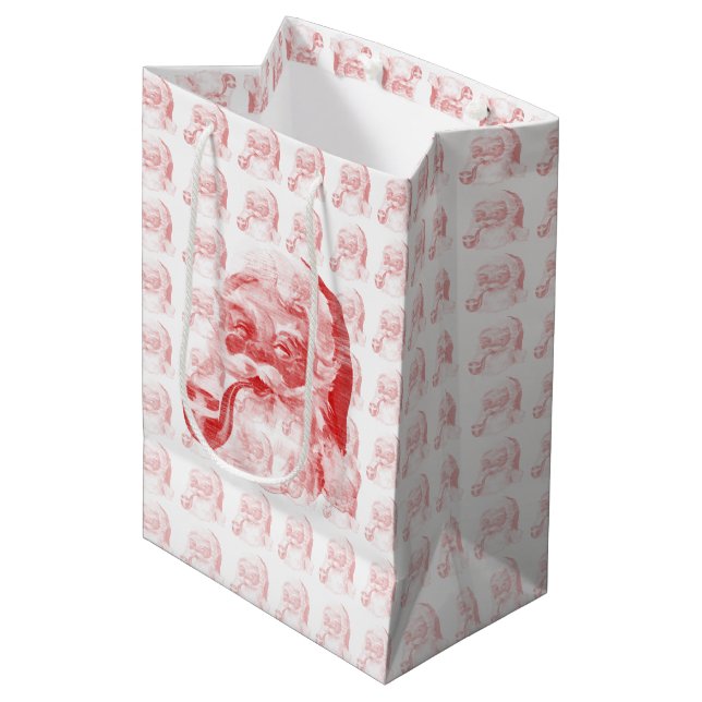 Retro Letterpress Santa (Framsidan Vinklad)