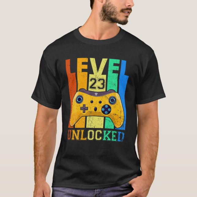Retro Level 23 Olåst 23:e födelsedagsspel i Älskar T Shirt (Framsida)